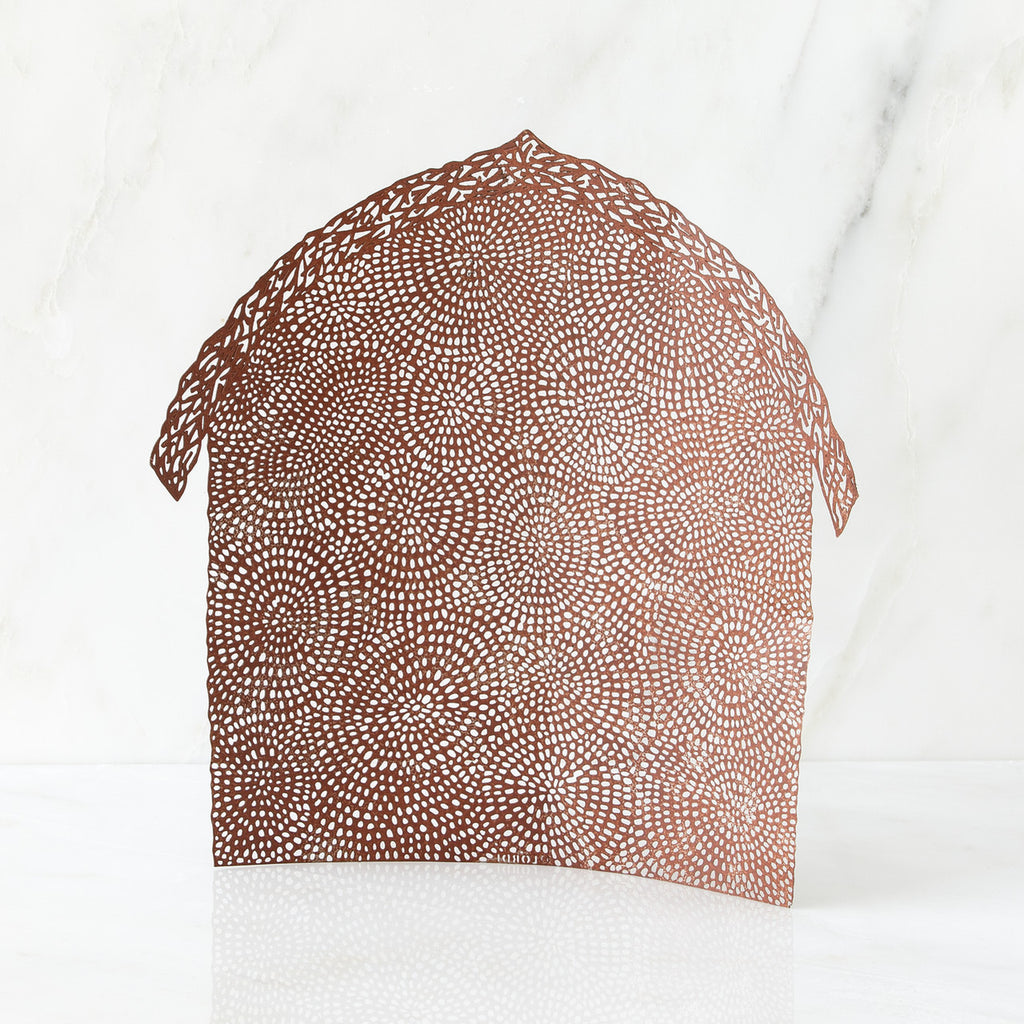 Standing see through brown barn figurine standing up facing forward