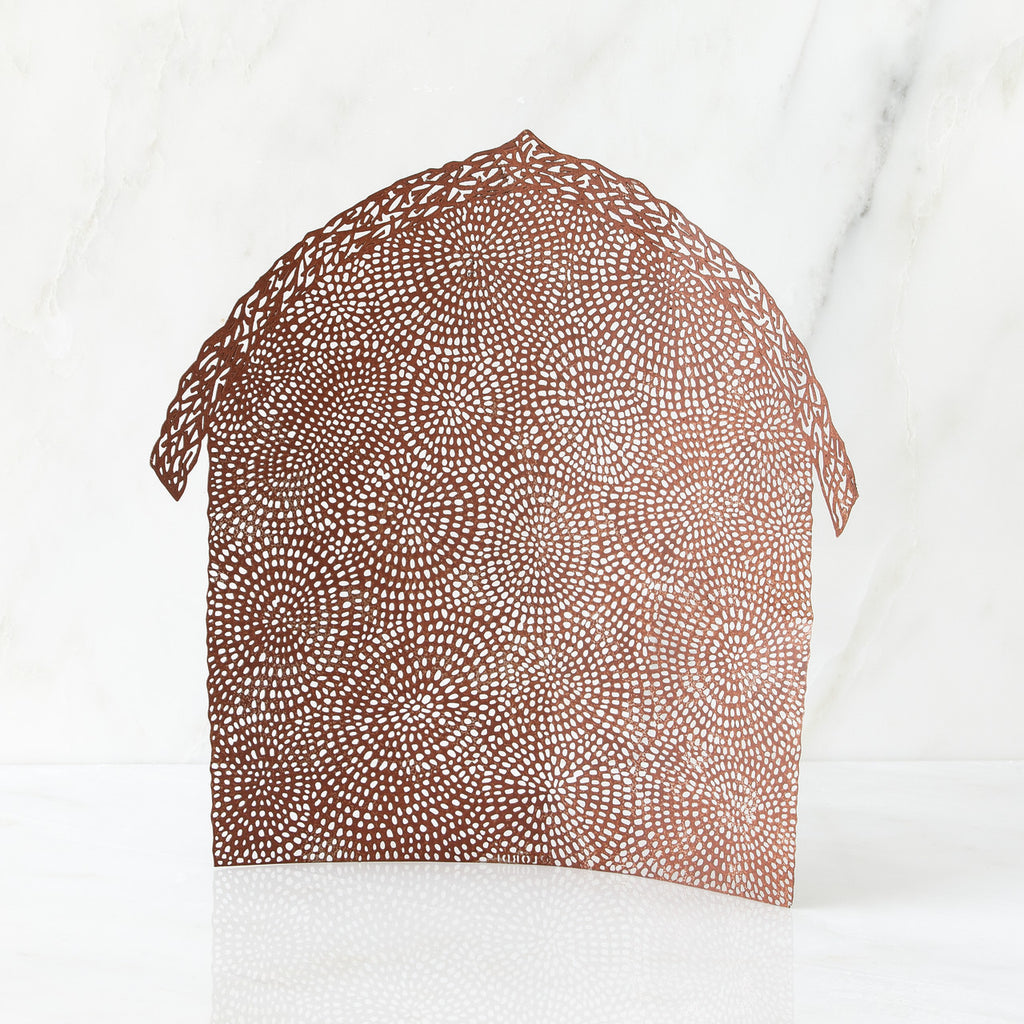 Standing see through brown barn figurine standing up facing forward